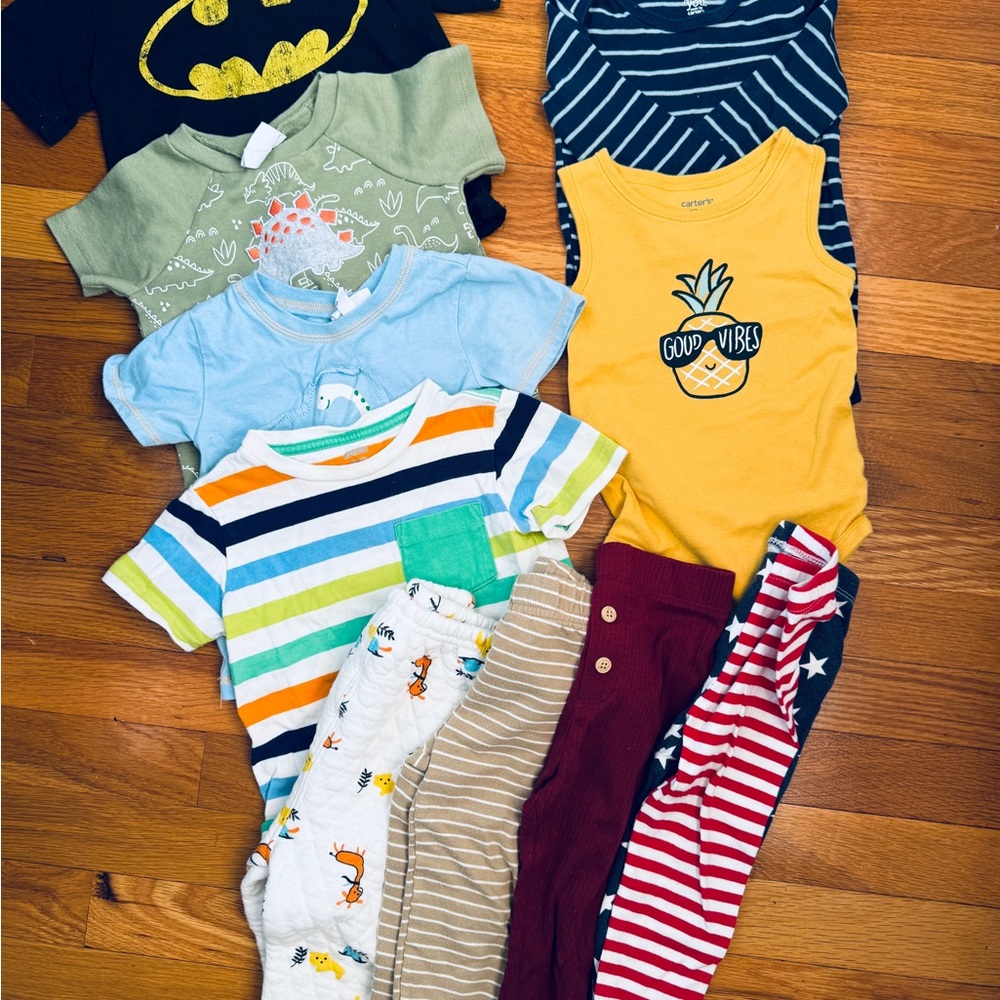 Toddler boy 18M basics shirts and pants bundle